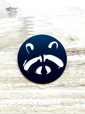 West End Raccoon Face Sticker