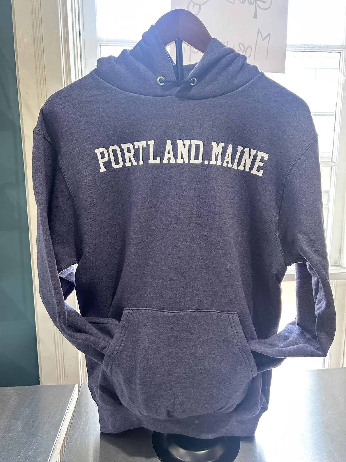 Portland, Maine Navy Hoodie @themainesouvenirshop designed by Kevin Ouellete