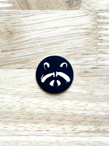 West End Raccoon Face One Inch Sticker