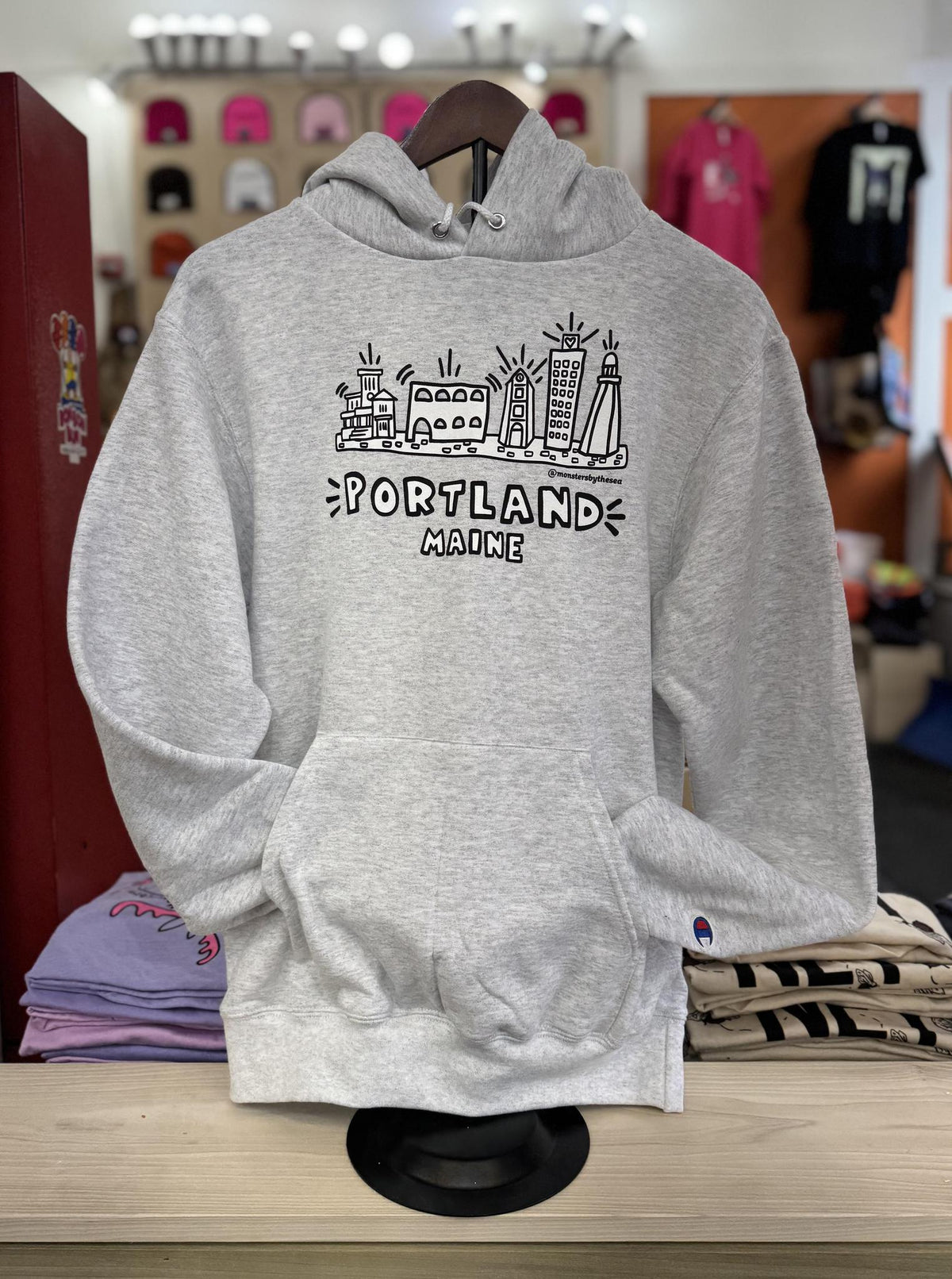 Ryans Portland Black and White Hoodie - @monstersbythesea