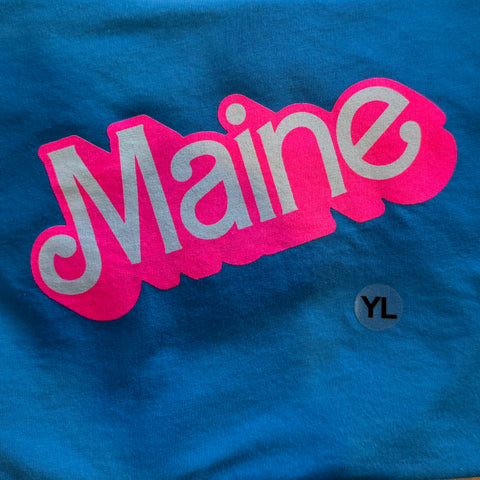 Maine Barbie Blue Youth Tee - @themainesouvenirshop