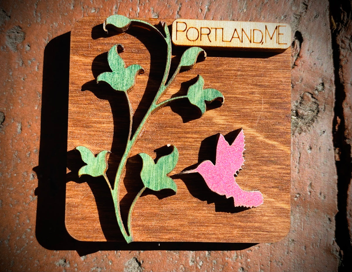 Wooden Square Magnets @doles_orchard