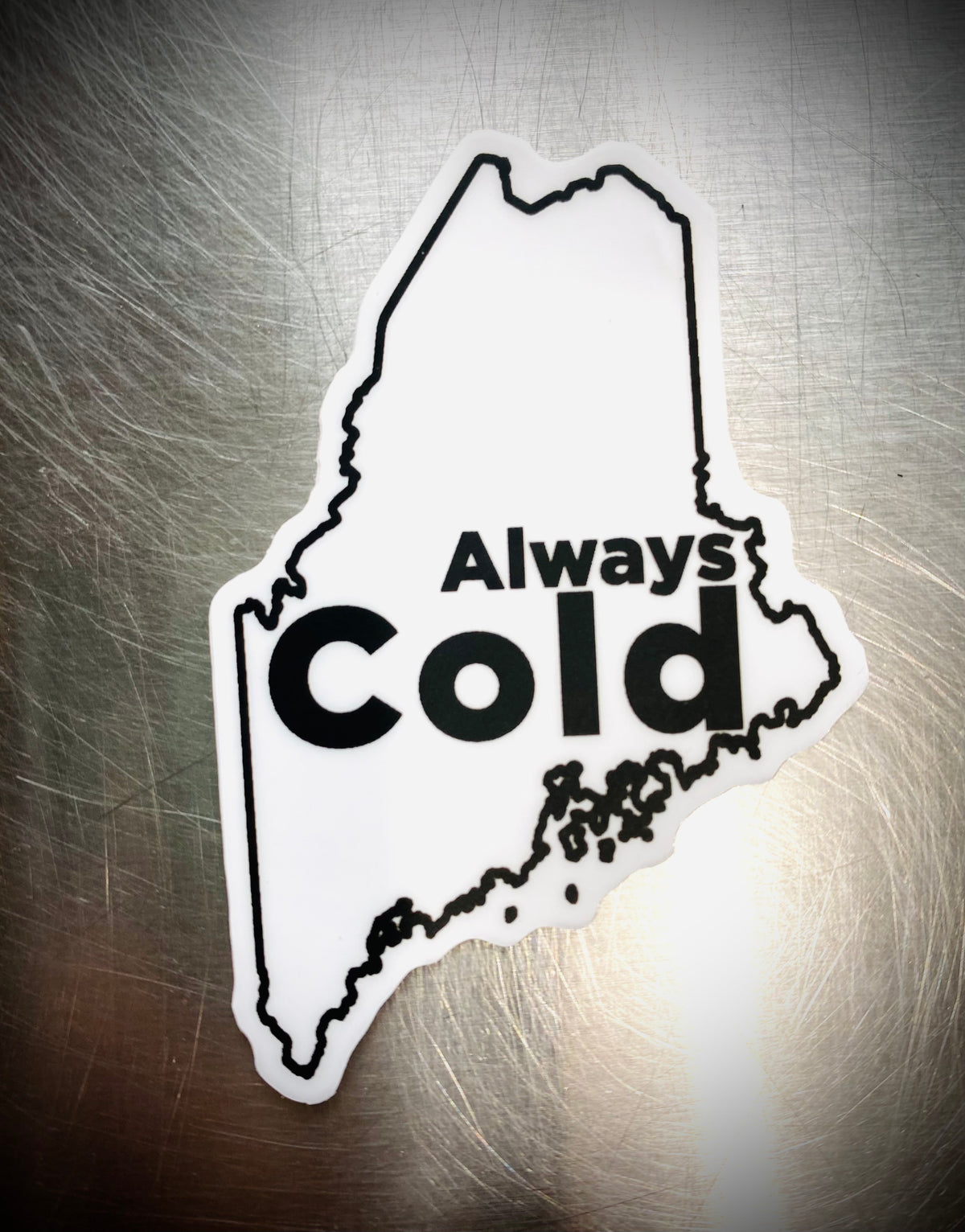 Always Cold Sticker @mainelandcomics