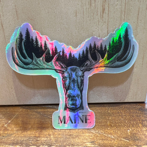 Tree Moose Sticker  @esedler_art