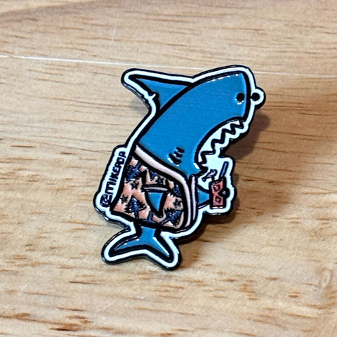 Shark Enamel Pin - @mikepop