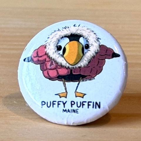 Puffy Puffin Circle Pin @Forthouse