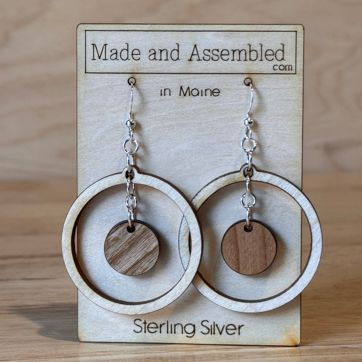 Wooden Earrings by “Made and Assembled”