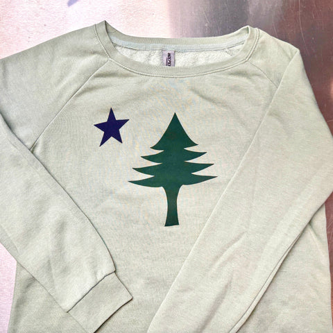 1901 Flag Sage Boatneck Crew Sweatshirt