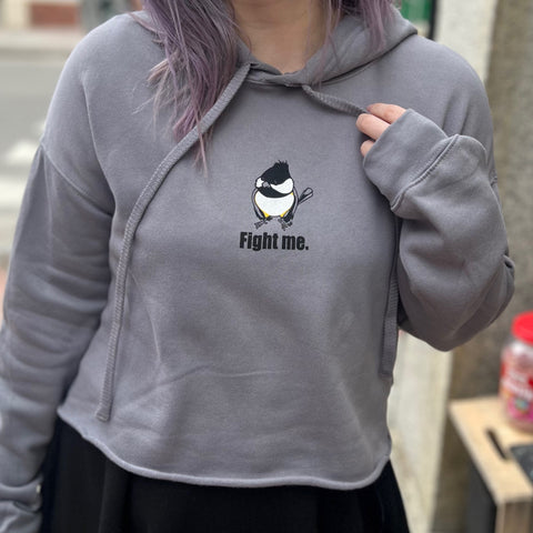 Fight Me Cropped Hood -Krista Campbell