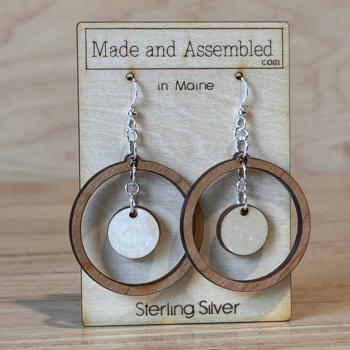 Wooden Earrings by “Made and Assembled”