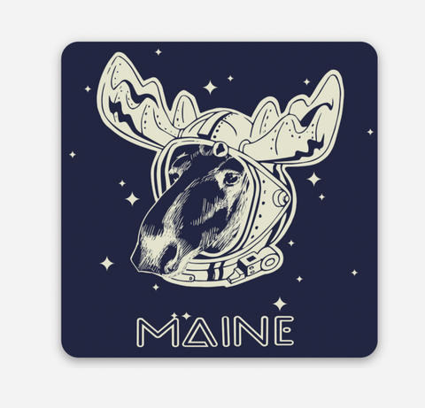 Space Moose Sticker @_hcdesign_