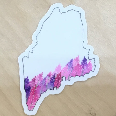 Scribbles ~ Maine Lupins Sticker @scribblesanddoodlez