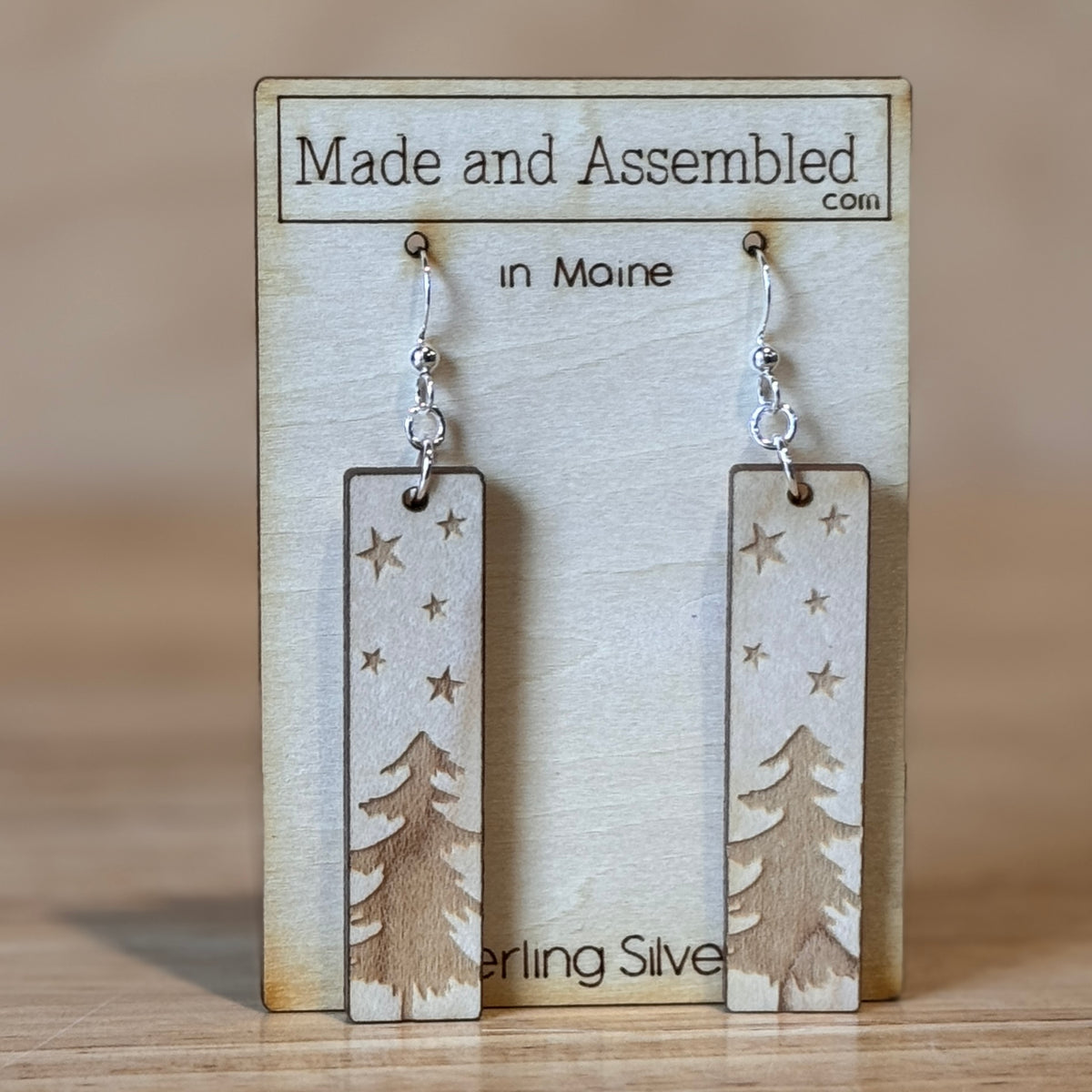 Wooden Earrings by “Made and Assembled”