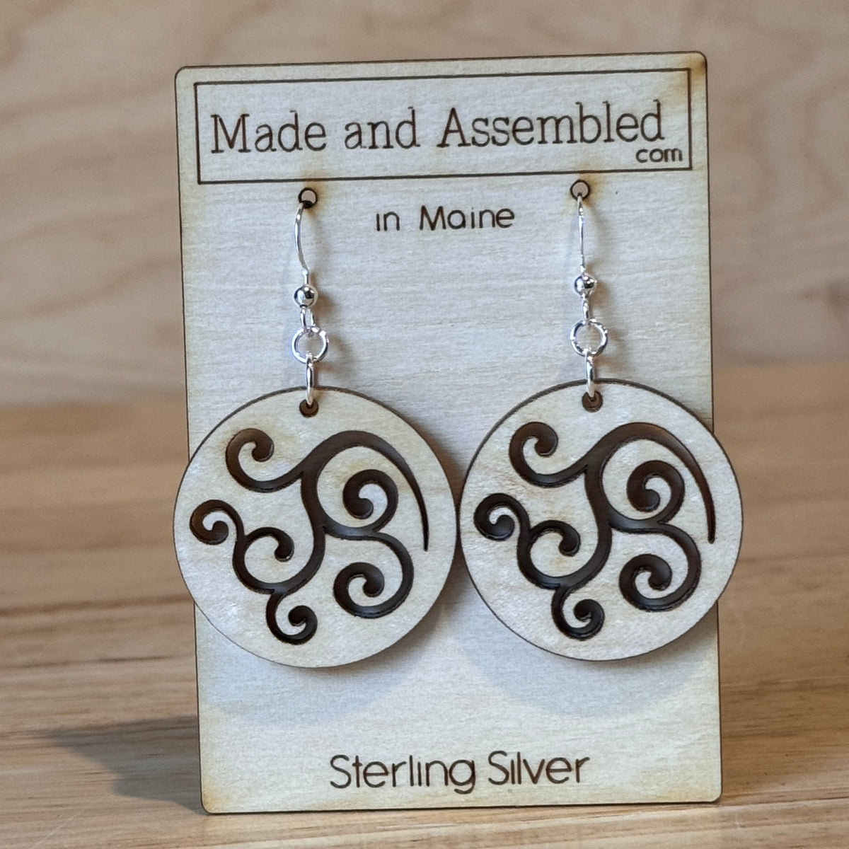 Wooden Earrings by “Made and Assembled”