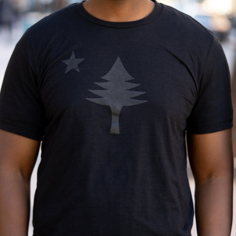 1901 Flag Black on Black Tee