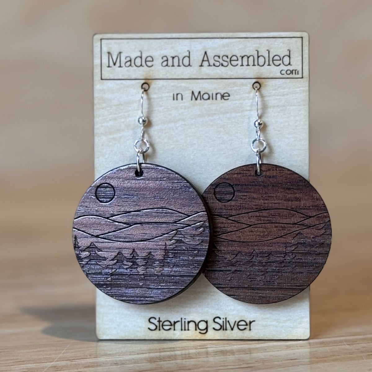 Wooden Earrings by “Made and Assembled”