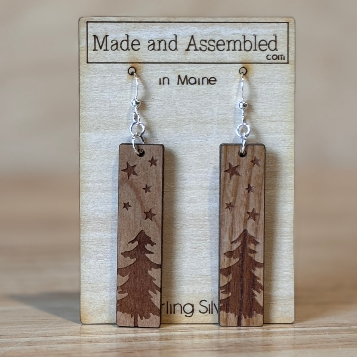 Wooden Earrings by “Made and Assembled”