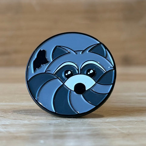 June the Raccoon Enamel Pin @_hcdesign_