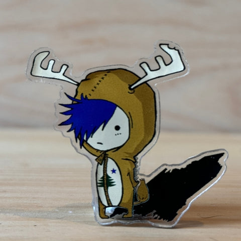 Emo Moose Kid Pin