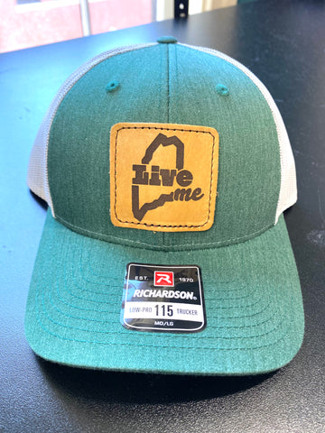 Live ME Trucker Hat (Leather Patch)  @livemaine