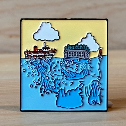 Casco Bay Sea Monster Enamel Pin