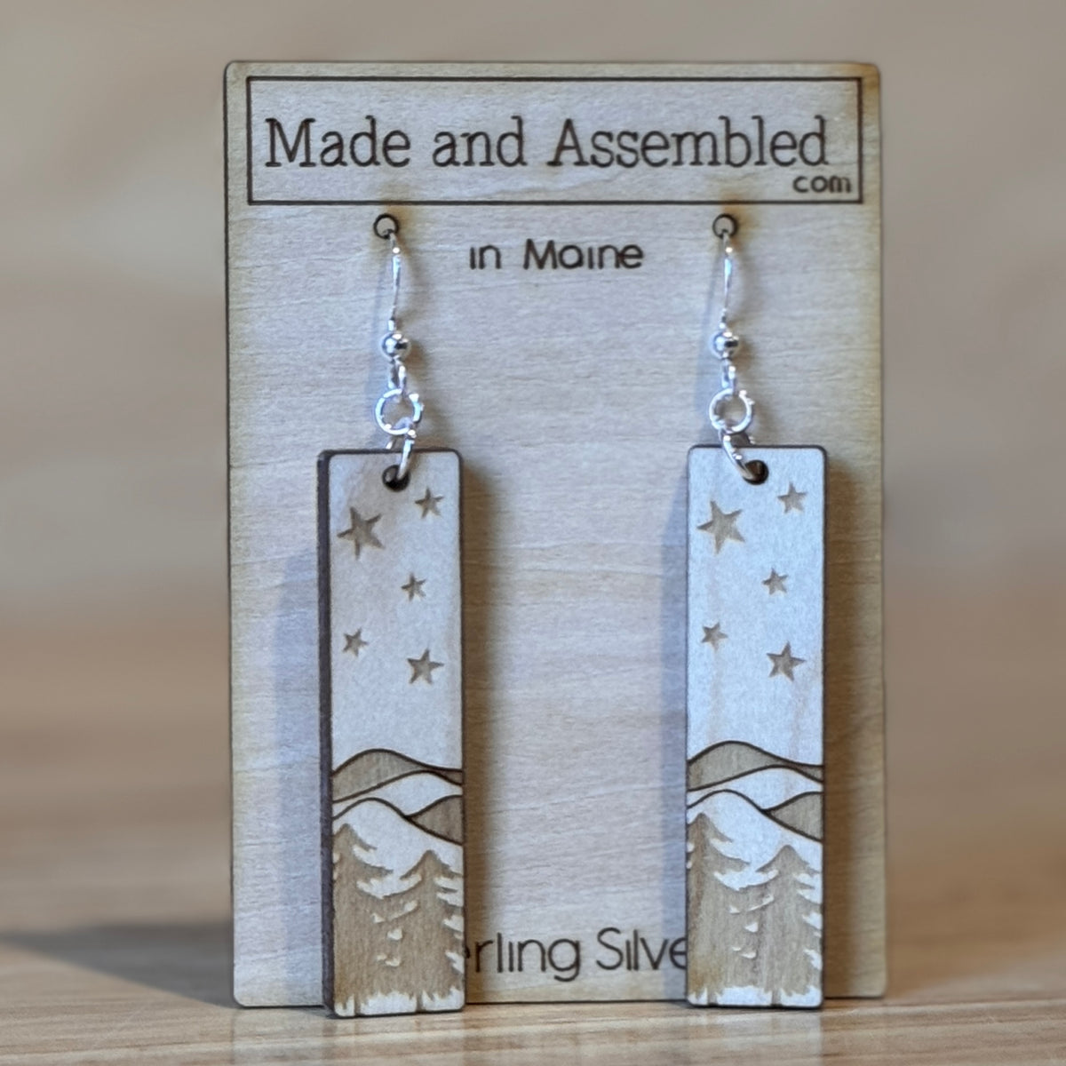 Wooden Earrings by “Made and Assembled”