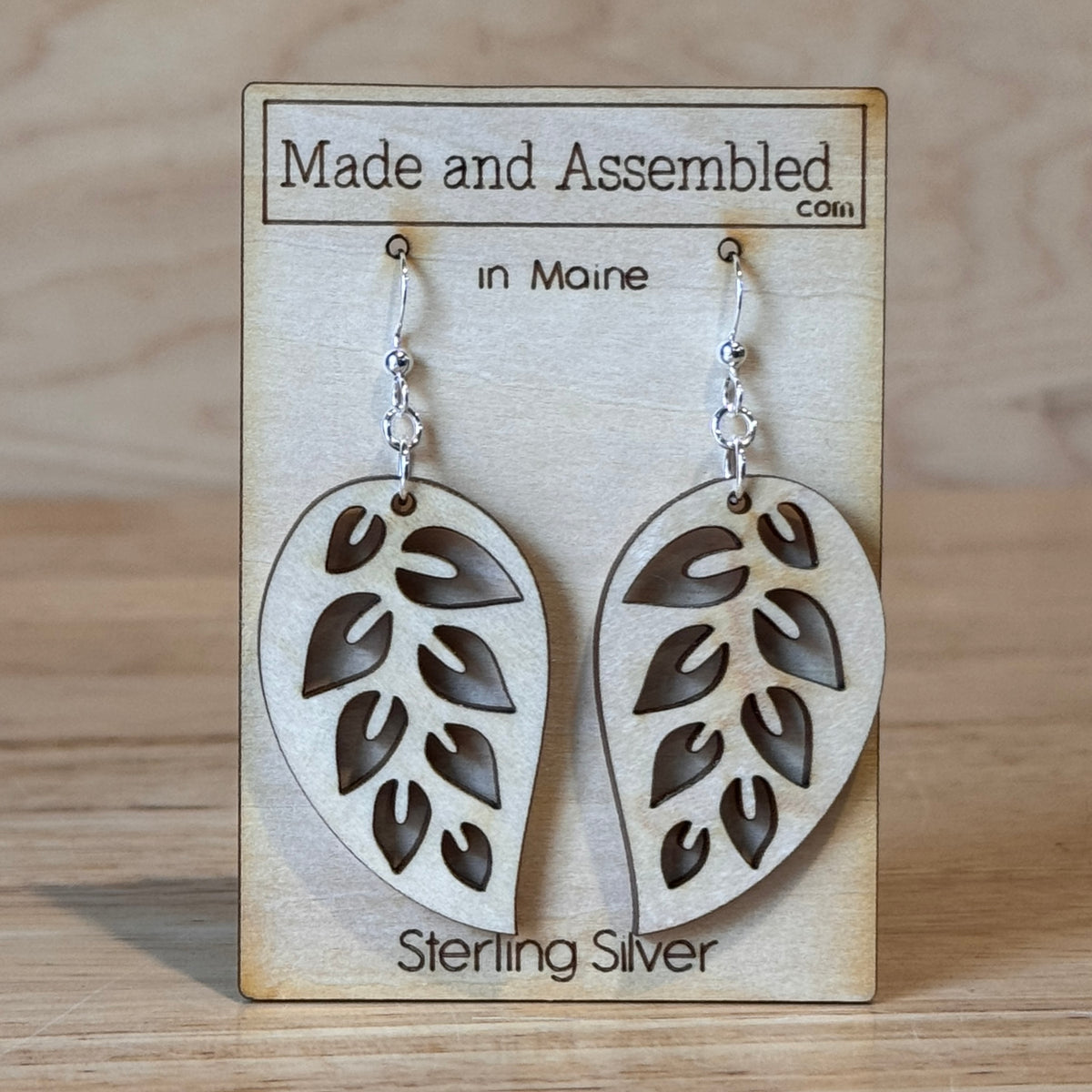 Wooden Earrings by “Made and Assembled”