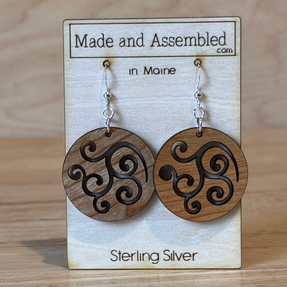 Wooden Earrings by “Made and Assembled”