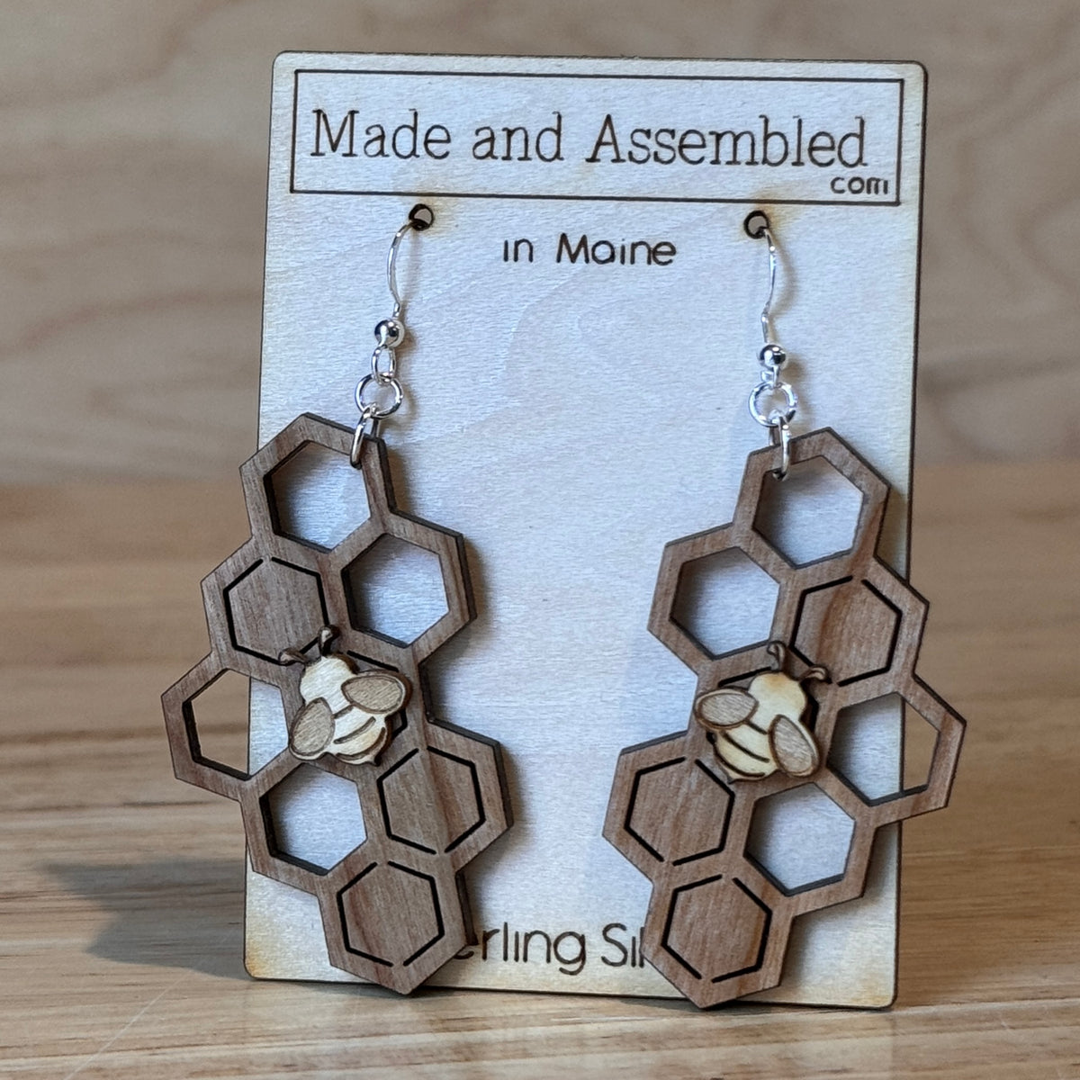 Wooden Earrings by “Made and Assembled”