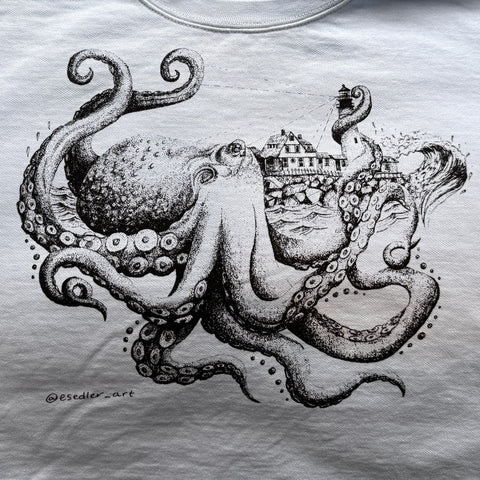 Octopus Light Blue Crew @esedler_art