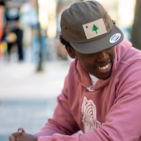 HAT - 5 Panel Olive Green Hat