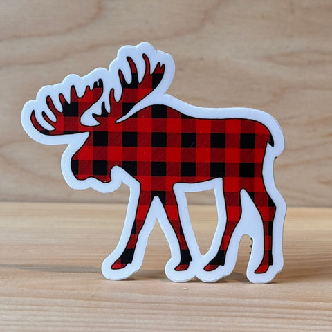 Scribbles ~ Plaid Moose Sticker @scribblesanddoodlez