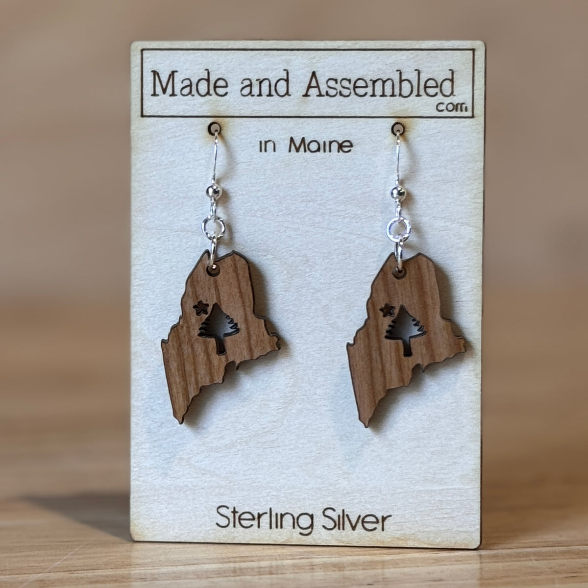 Wooden Earrings by “Made and Assembled”