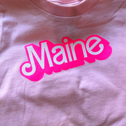 Maine Barbie Pink Toddler Tee - @themainesouvenirshop