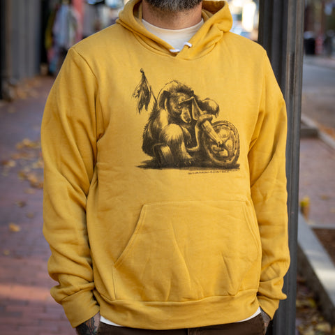 Big Wheel Bear Hoodie @crookedstreetart