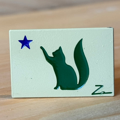 1901 Cat Enamel Pin  (designed by Za at age 12)