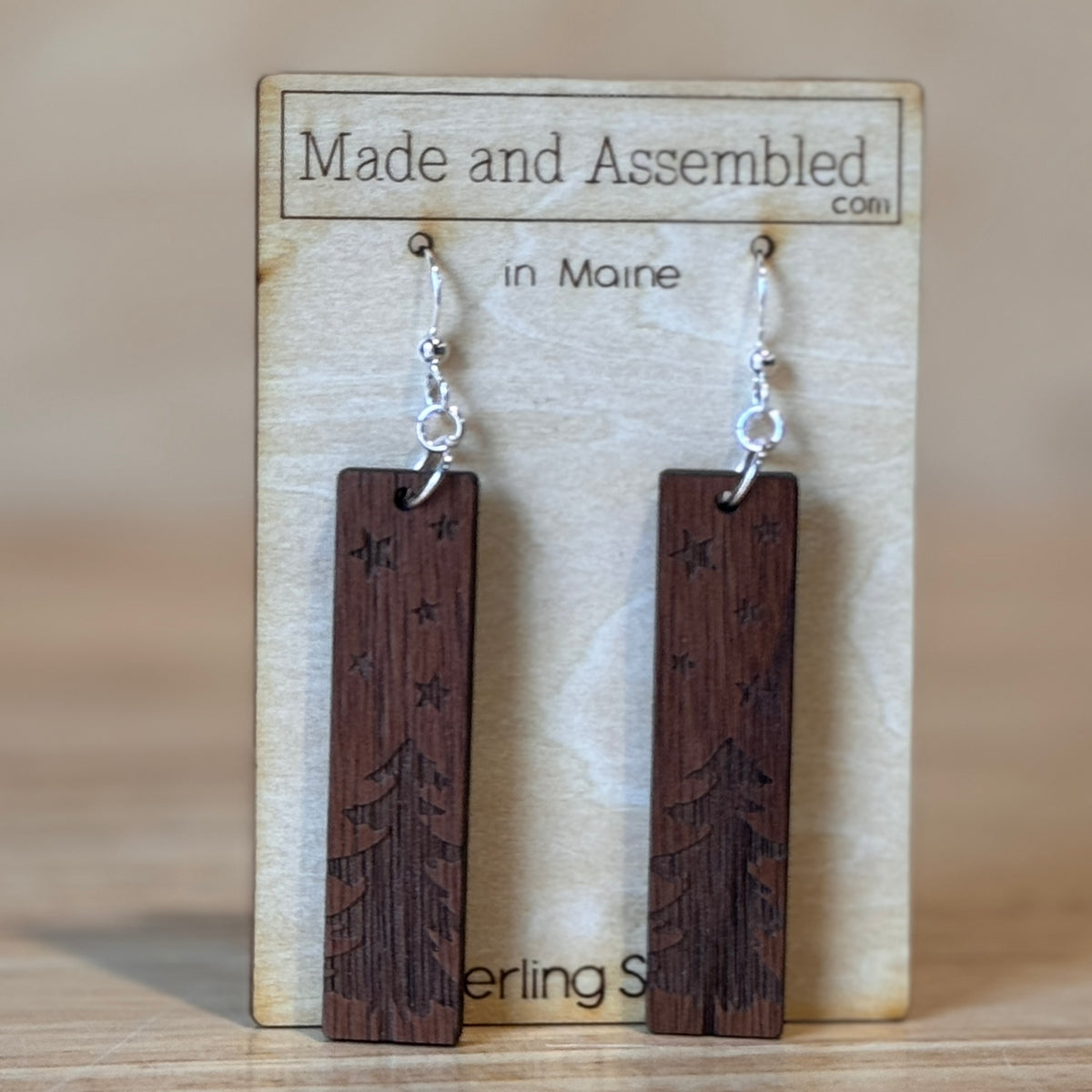 Wooden Earrings by “Made and Assembled”