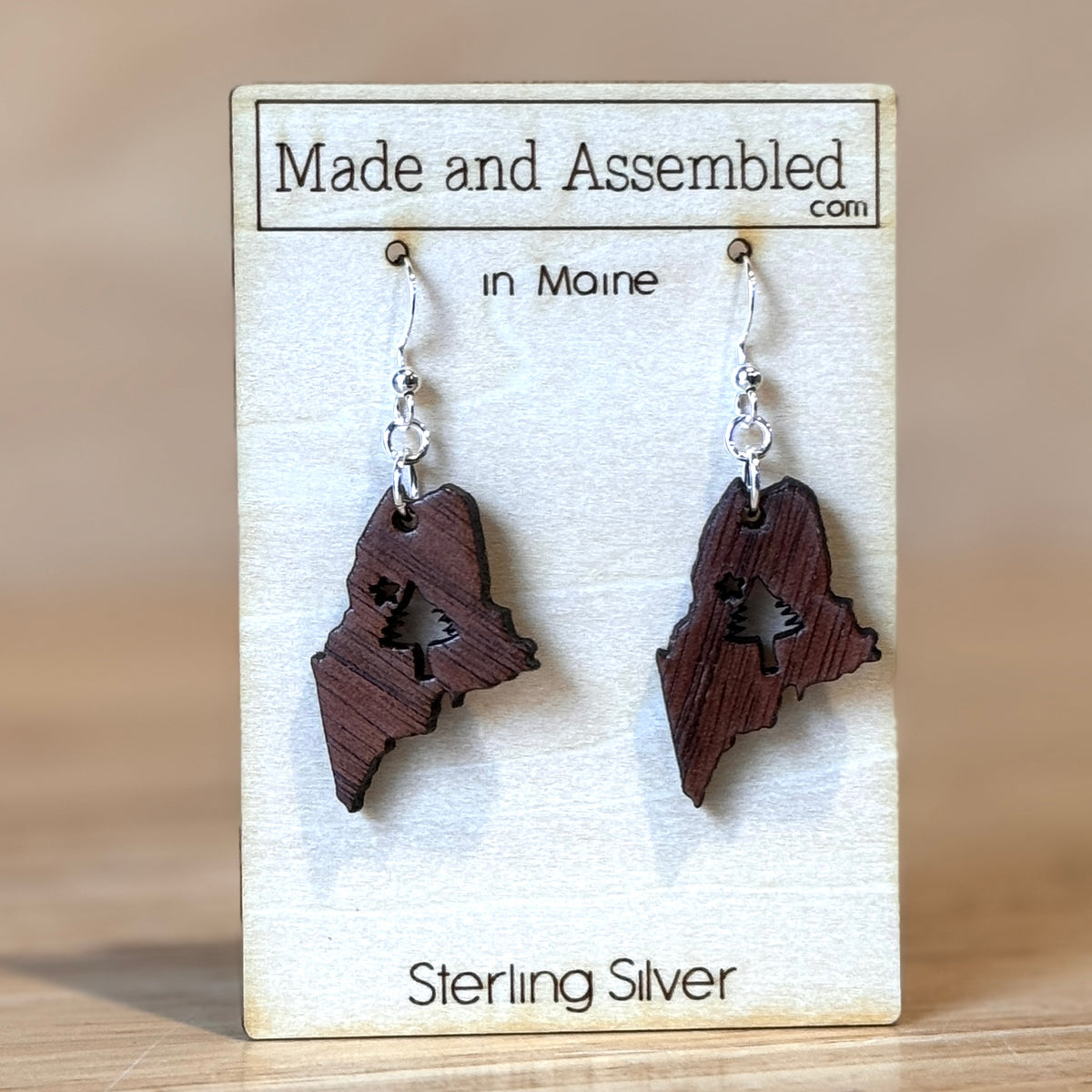 Wooden Earrings by “Made and Assembled”