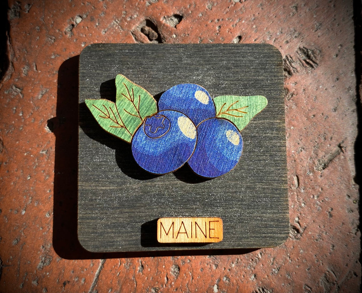 Wooden Square Magnets @doles_orchard