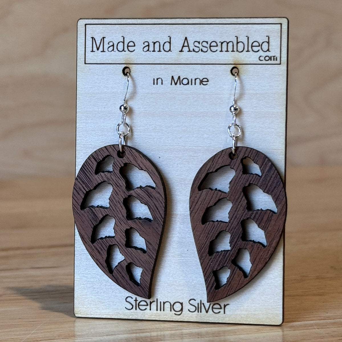 Wooden Earrings by “Made and Assembled”