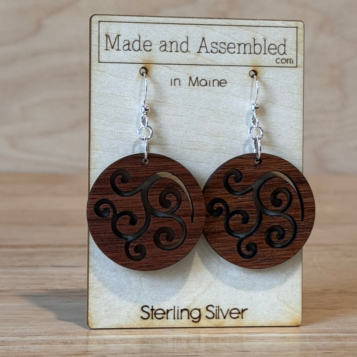 Wooden Earrings by “Made and Assembled”