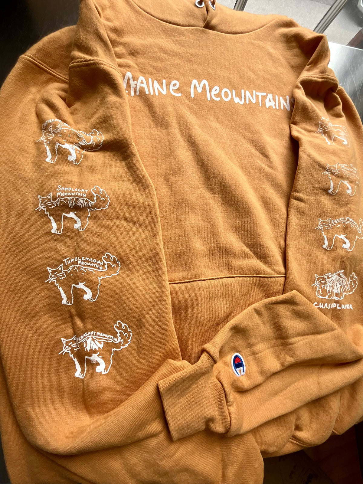 Maine Meowntains Honey Hoodie @cursedluver