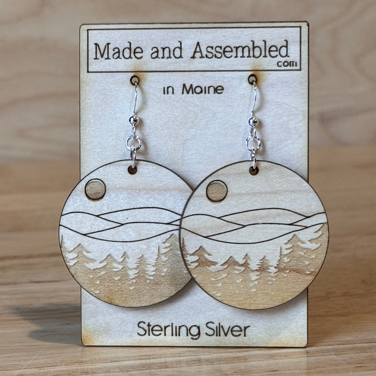 Wooden Earrings by “Made and Assembled”