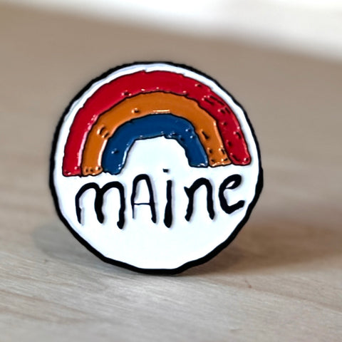 Rainbow Maine Charlie Enamel Pin - Charlie Hamilton