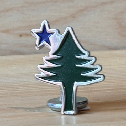 1901 Flag Tree and Star Enamel Pin