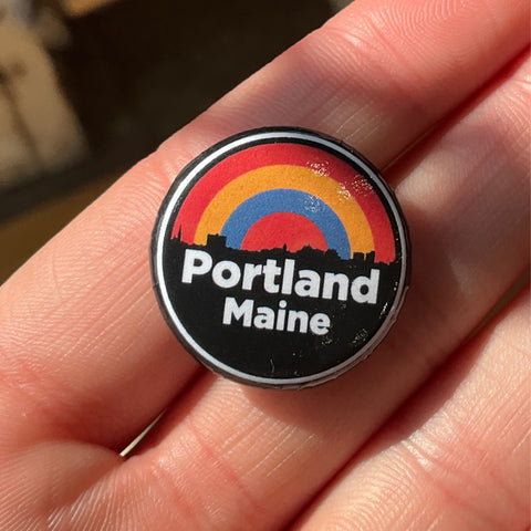 Portland Skyline Plastic Pin