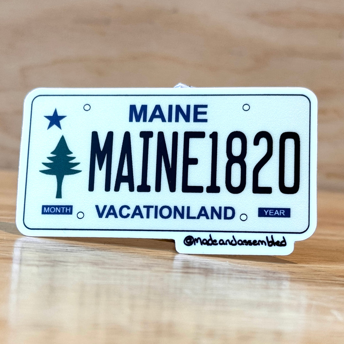 Maine License Plate Sticker - @dole_orchard