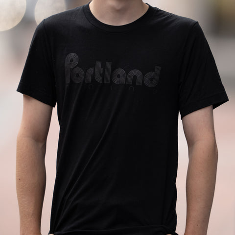 70s Portland Black On Black Tee @_hcdesign_