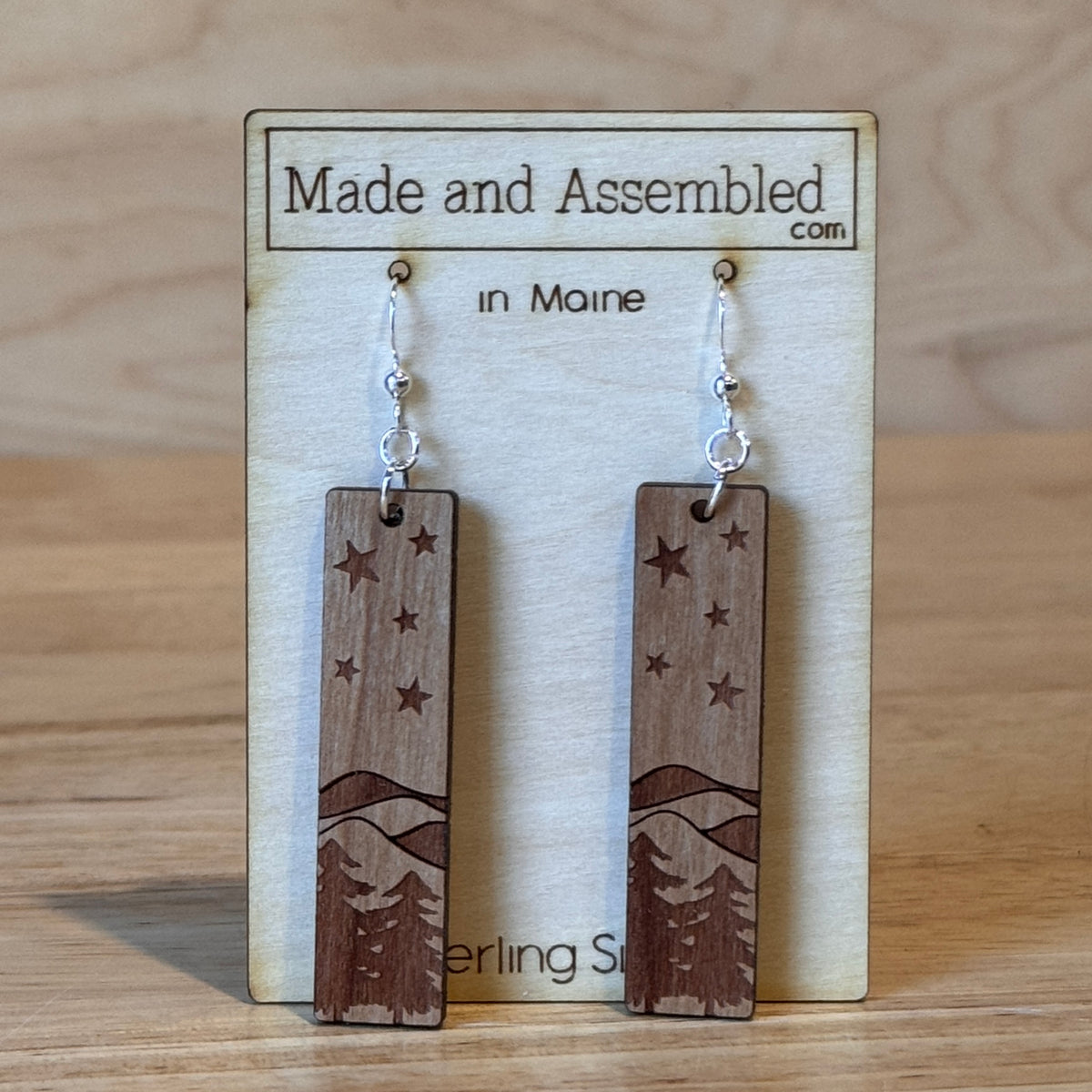 Wooden Earrings by “Made and Assembled”