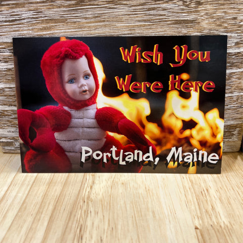 Super Creepy Wish You Were Here Graffiti Postcard @themainesouvenirshop